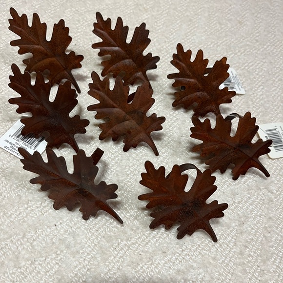 Fall Leaves Metal Napkin Rings (8) - Picture 3 of 13